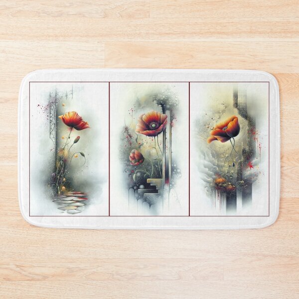 Item preview, Poppy Triptych: The Ethereal Bloom in Three Acts designed and sold by bloorose.