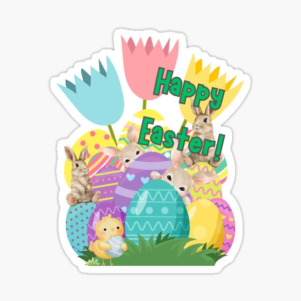 Item preview, Easter Bunnies & Friend Having Fun (Design for shirts & more) designed and sold by Foxy Seele By WRedbrake.