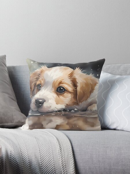 Item preview, Cute Puppy in Puddle designed and sold by BookCovered.