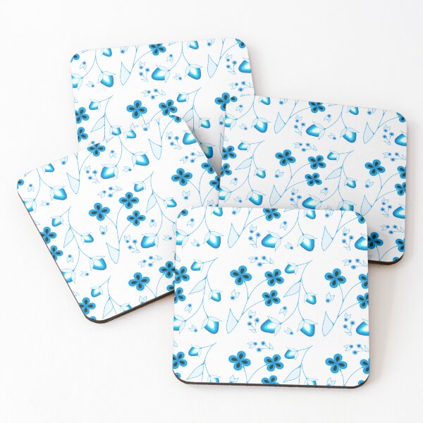 Item preview, Blue Strawberry Floral designed and sold by Niibidoon.