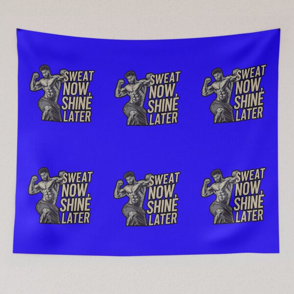 Item preview, Sweat Now, Shine Later Motivational Gym Artwork designed and sold by TrendsLook.