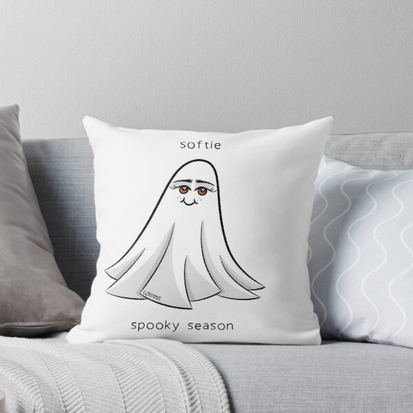 Item preview, Ghost Softie Spooky Season with black text designed and sold by whimsicalworman.
