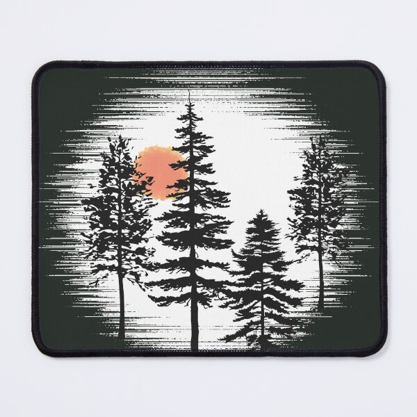 Item preview, Abstract Pine Forest with Full Moon | Vintage Textured Style designed and sold by AOCollections.