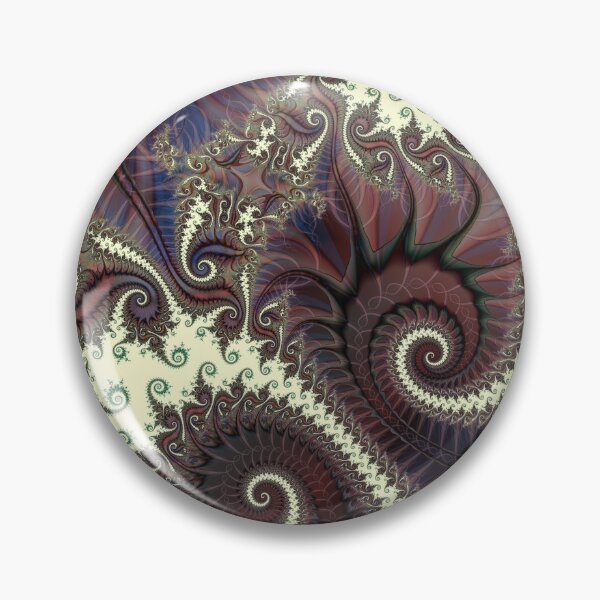 Item preview, Spiral Whispers: The Fractal Dance of Crimson and Ivory designed and sold by bloorose.
