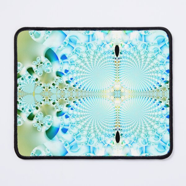 Item preview, Azure Symmetry: The Fractal Kaleidoscope of Icy Petals designed and sold by bloorose.