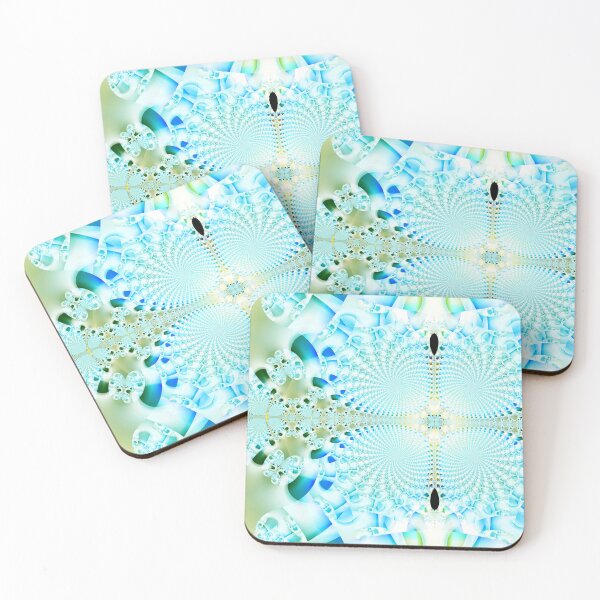 Item preview, Azure Symmetry: The Fractal Kaleidoscope of Icy Petals designed and sold by bloorose.