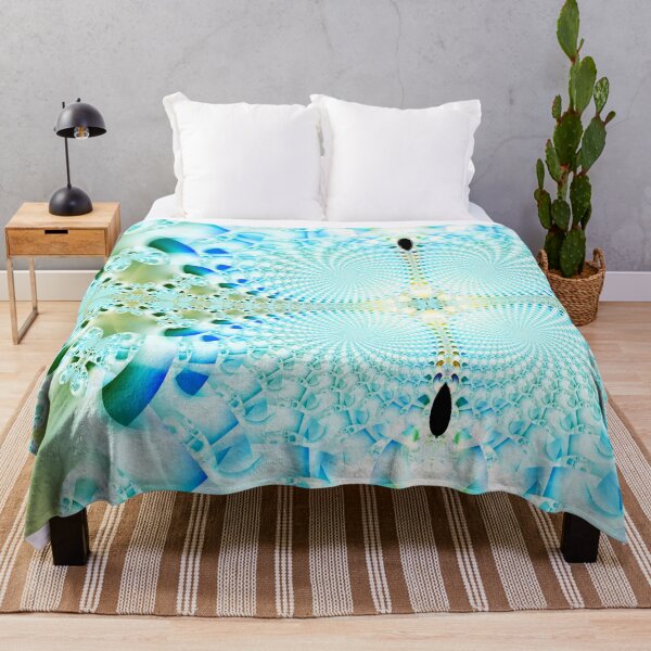 Item preview, Azure Symmetry: The Fractal Kaleidoscope of Icy Petals designed and sold by bloorose.