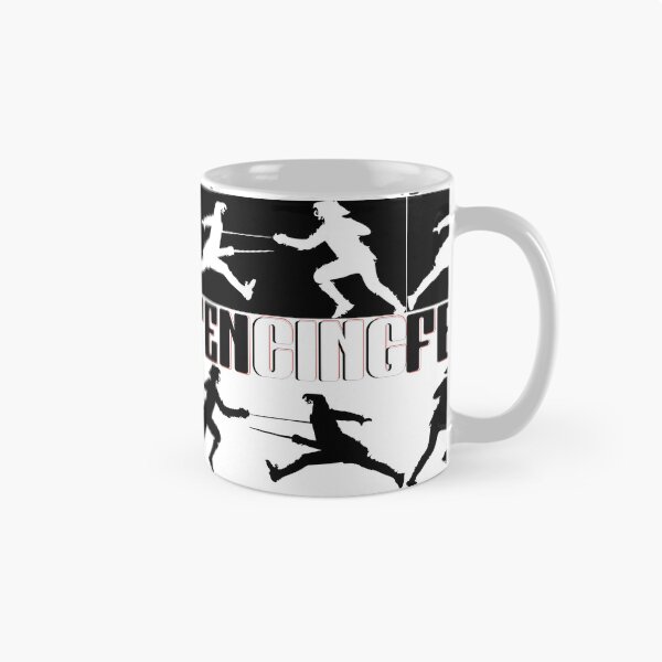 Item preview, "Dynamic Fencing Duel – Black & White Graphic Art" designed and sold by GuettoUnderClothing.