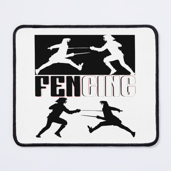 Item preview, "Dynamic Fencing Duel – Black & White Graphic Art" designed and sold by GuettoUnderClothing.