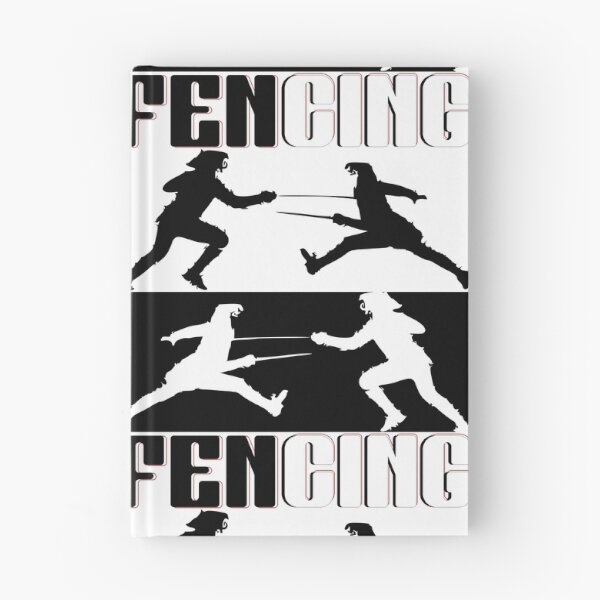Item preview, "Dynamic Fencing Duel – Black & White Graphic Art" designed and sold by GuettoUnderClothing.