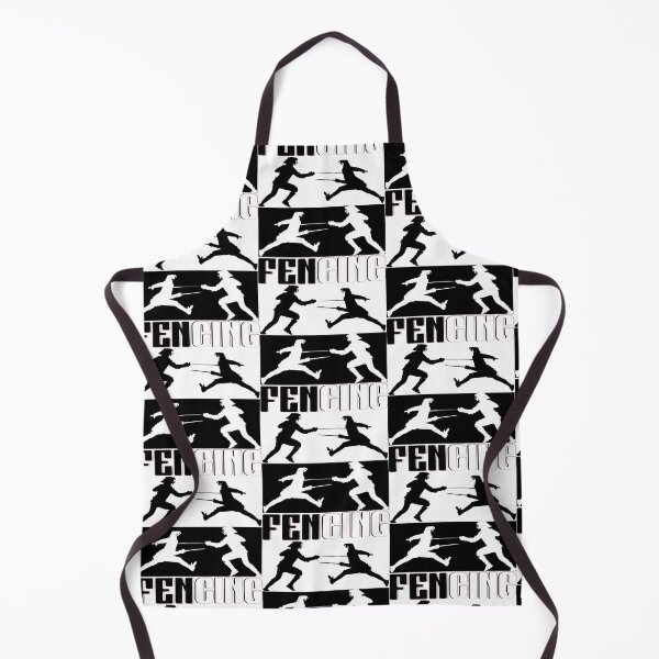 Item preview, "Dynamic Fencing Duel – Black & White Graphic Art" designed and sold by GuettoUnderClothing.