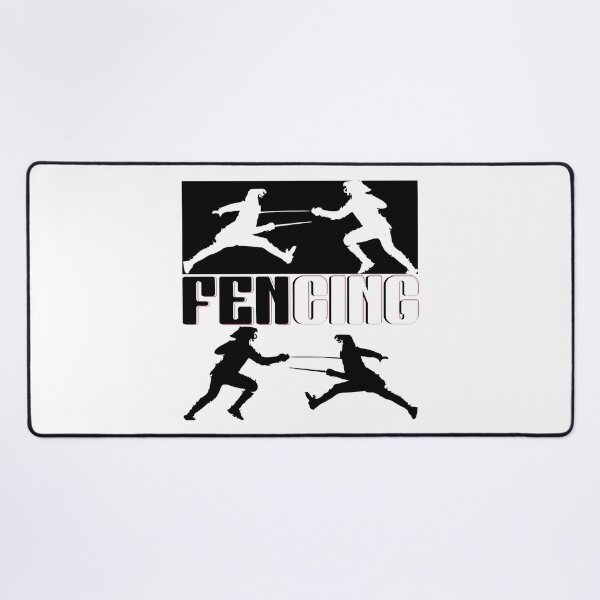 Item preview, "Dynamic Fencing Duel – Black & White Graphic Art" designed and sold by GuettoUnderClothing.
