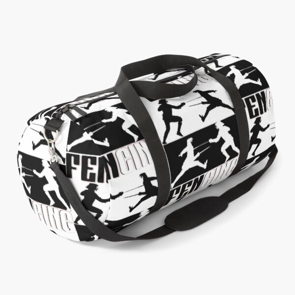 Item preview, "Dynamic Fencing Duel – Black & White Graphic Art" designed and sold by GuettoUnderClothing.