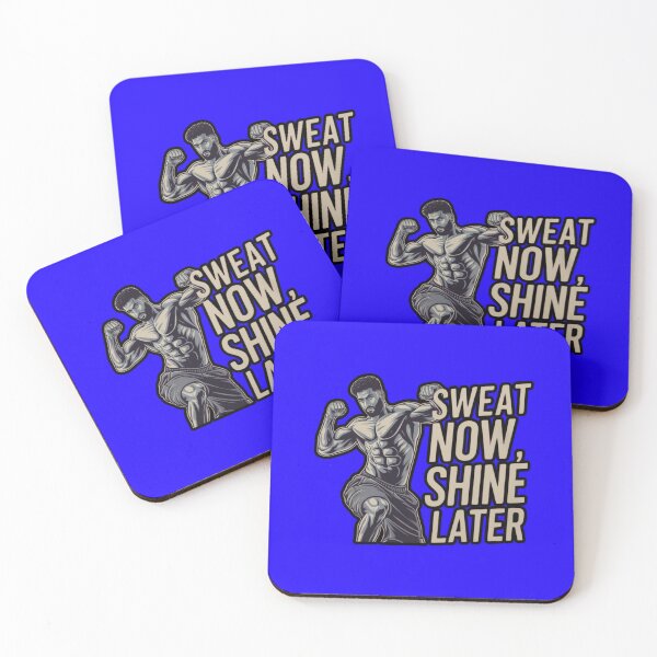 Item preview, Sweat Now, Shine Later Motivational Gym Artwork designed and sold by TrendsLook.