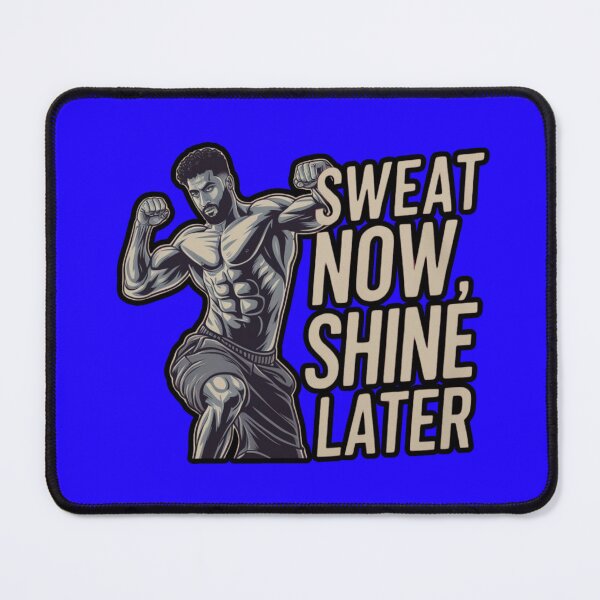 Item preview, Sweat Now, Shine Later Motivational Gym Artwork designed and sold by TrendsLook.