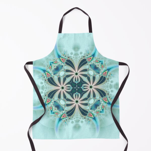 Item preview, Serene Mandala: The Fractal Bloom of Aqua Petals designed and sold by bloorose.