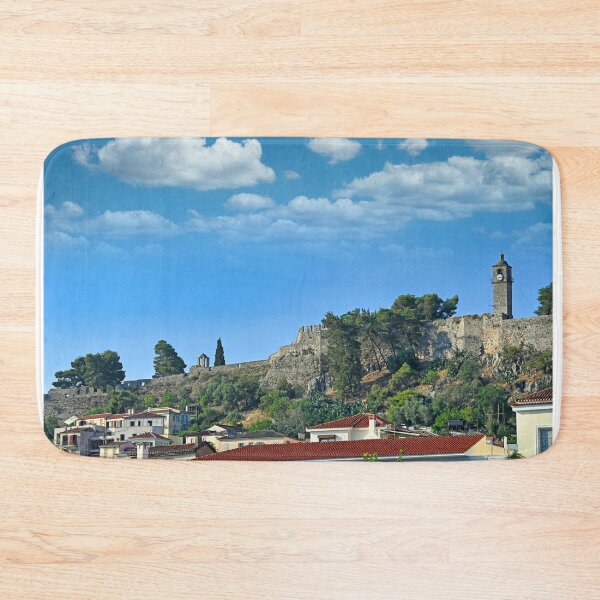 Item preview, Stone clock tower Acronafplia castle in Nafplio city, Greece designed and sold by goceris.