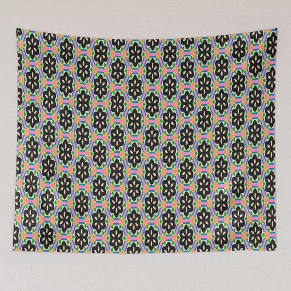 Item preview, Colorful Retro Geometric Floral Pattern designed and sold by Patternfluent.