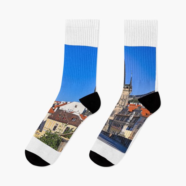 Item preview, Old town Prague entance, buildings and towers , Czech republic designed and sold by goceris.