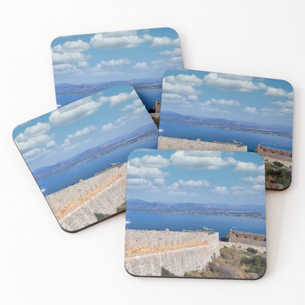 Item preview, Bourtzi Venetian water fortress in Nafplio,view fromt the Palamidi castle,Greece designed and sold by goceris.