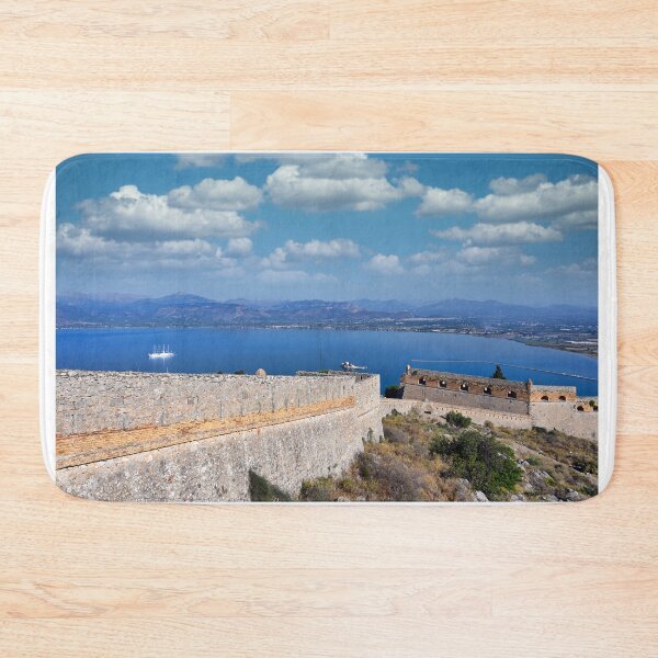 Item preview, Bourtzi Venetian water fortress in Nafplio,view fromt the Palamidi castle,Greece designed and sold by goceris.