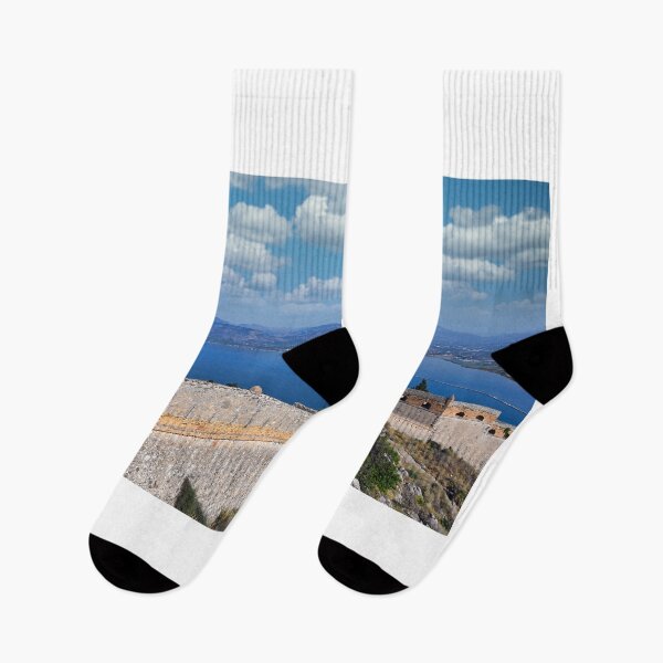 Item preview, Bourtzi Venetian water fortress in Nafplio,view fromt the Palamidi castle,Greece designed and sold by goceris.