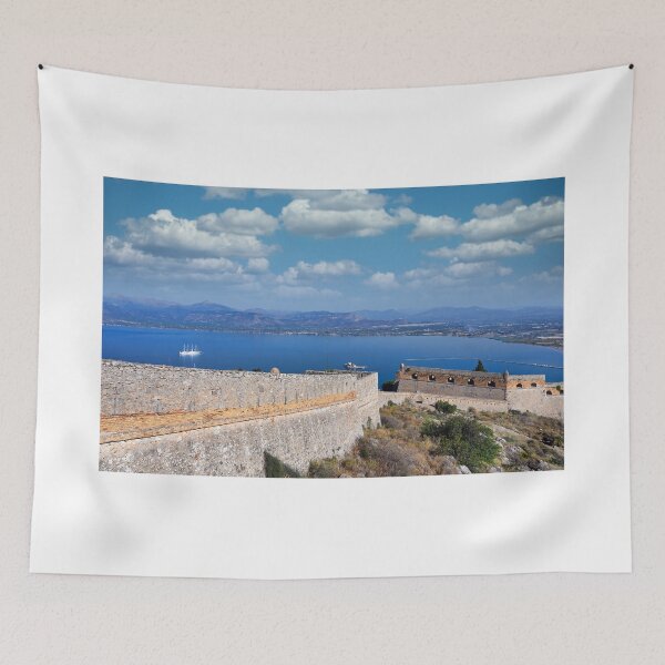 Item preview, Bourtzi Venetian water fortress in Nafplio,view fromt the Palamidi castle,Greece designed and sold by goceris.