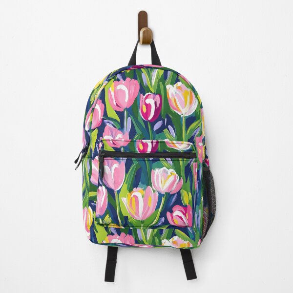 Item preview, Preppy spring tulips oil painting designed and sold by SophieClimaArt.