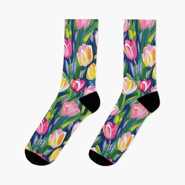 Item preview, Preppy spring tulips oil painting designed and sold by SophieClimaArt.