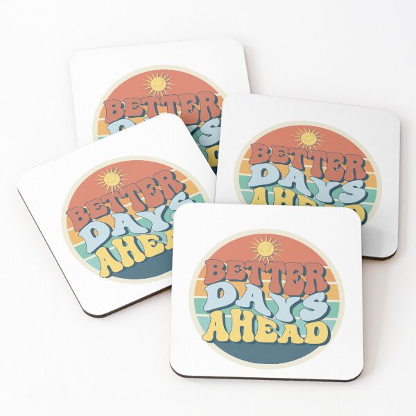 Item preview, Better Days Ahead Retro Sun - Vintage Positive Quote designed and sold by Radgraphic.
