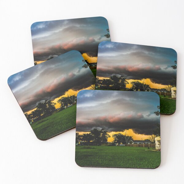 Item preview, Shelf Cloud in the Sunset designed and sold by EbensStickers.