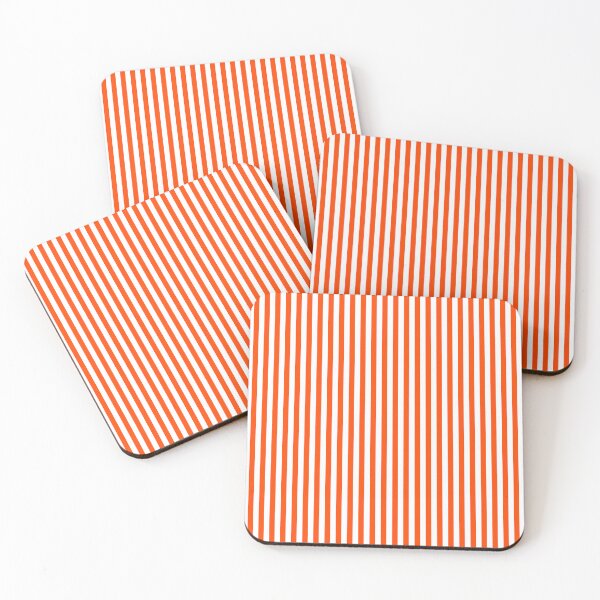 Item preview, Orange and White Vertical Stripes designed and sold by wordznart.