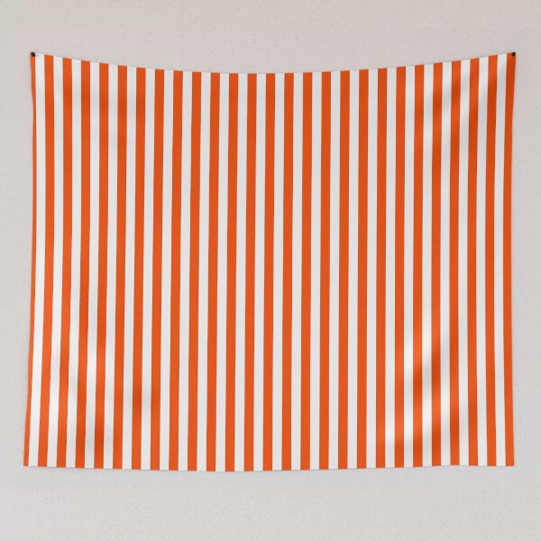 Item preview, Orange and White Vertical Stripes designed and sold by wordznart.