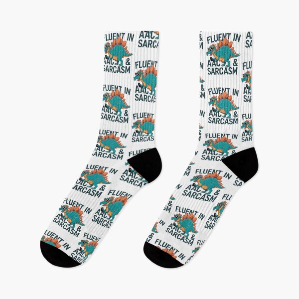 Item preview, AAC, Fluent in AAC and Sarcasm designed and sold by MadCatPrints.