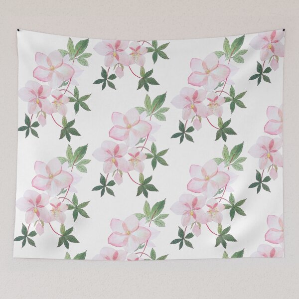 Item preview, Pink Hellebores watercolour painting  designed and sold by esvb.
