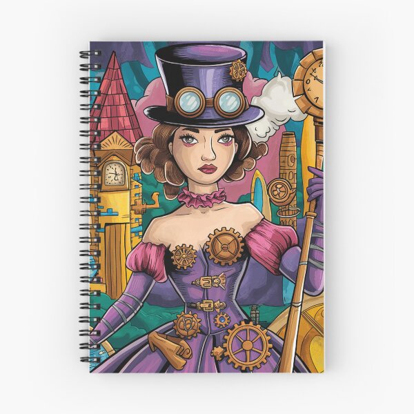 Item preview, A colorful illustration of a mystical steampunk scene.  designed and sold by Lilashakti ⭐️ ⭐️ ⭐️ ⭐️ ⭐️.