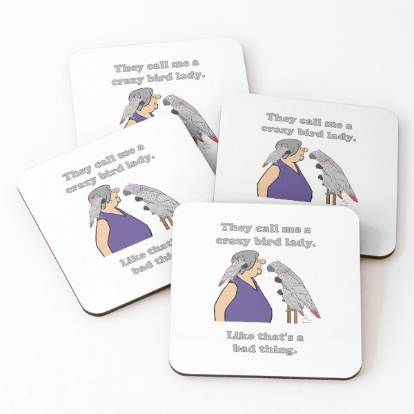 Item preview, Crazy Bird Lady Gray designed and sold by Laughing Parrot Studio.