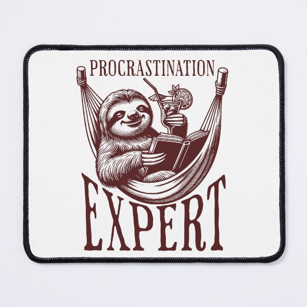 Item preview, Procrastination sloth - funny vintage animal designed and sold by EvergreenWhimsy.
