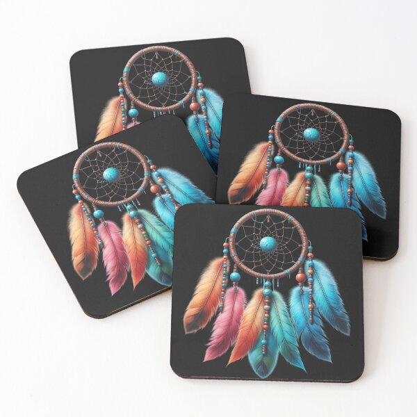 Item preview, Dreamcatcher with Multi-Colored Feathers designed and sold by paintedmemories.
