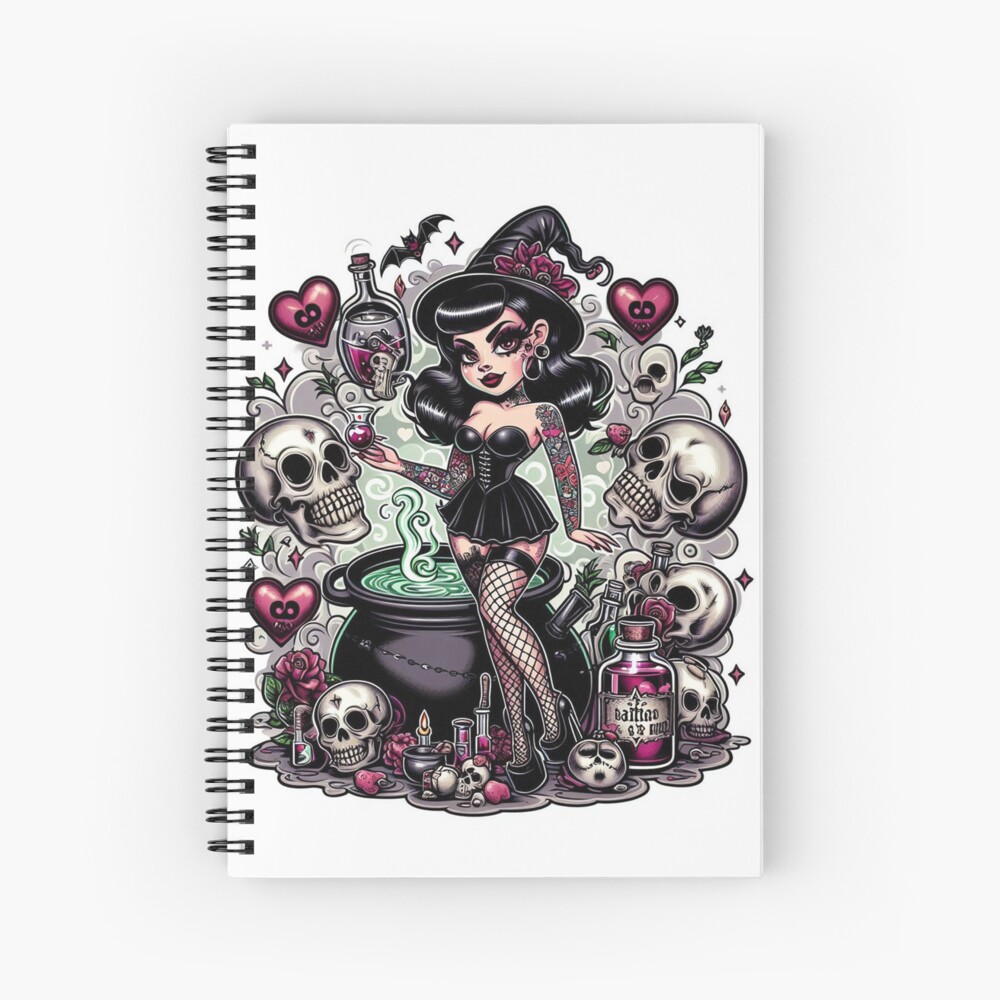Item preview, Spiral Notebook designed and sold by NaughtyNiceArt.