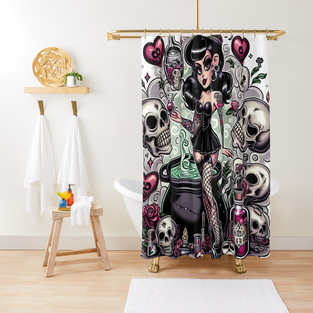 Item preview, Shower Curtain designed and sold by NaughtyNiceArt.