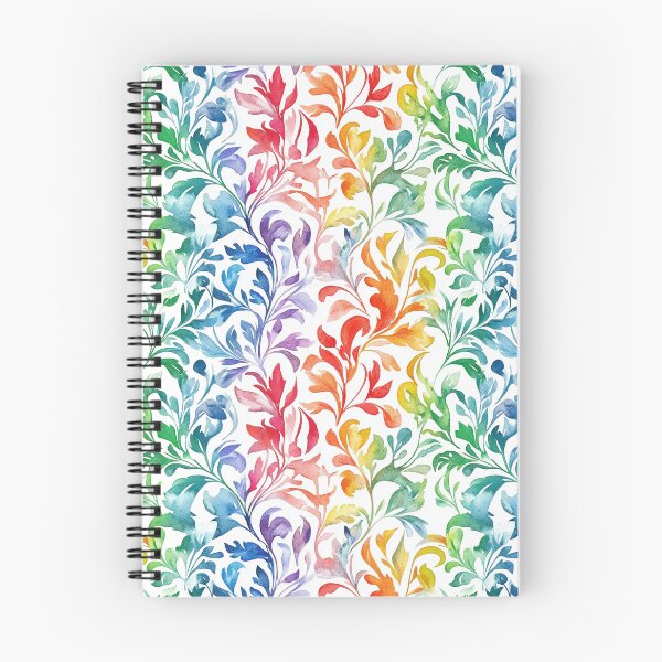Item preview, Vintage Rainbow Floral Watercolor Pattern designed and sold by PapuruDesigns.