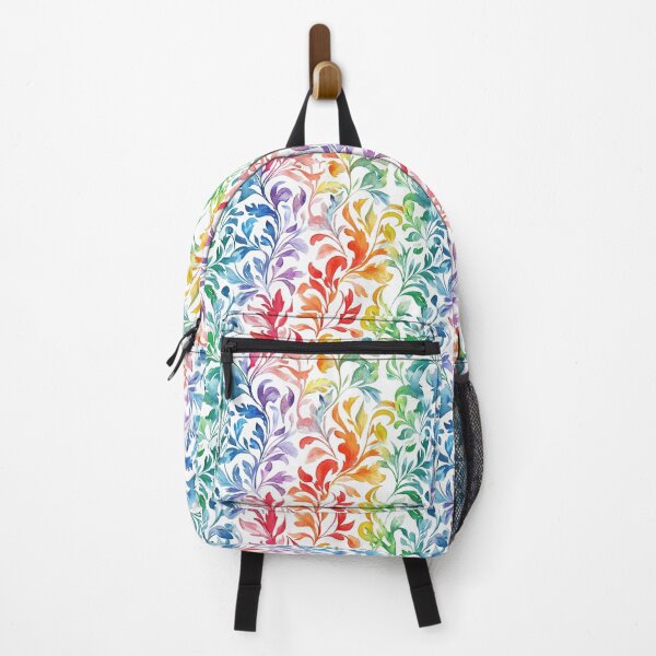 Item preview, Vintage Rainbow Floral Watercolor Pattern designed and sold by PapuruDesigns.