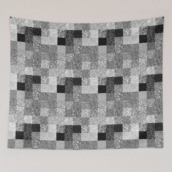 Item preview,  Black and White Assorted Grid Tiles Minimal Texture designed and sold by JashJhaveri.