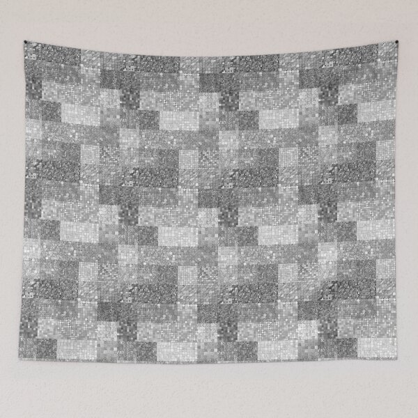 Item preview, Black and White Assorted Grid Tiles Box Fractal designed and sold by JashJhaveri.