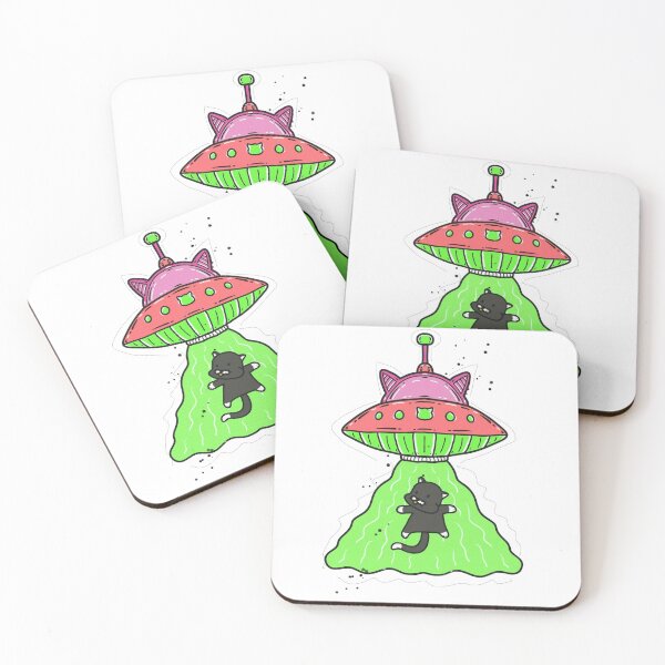 Item preview, UFO kidnaps a cat designed and sold by SimoesArtistry.