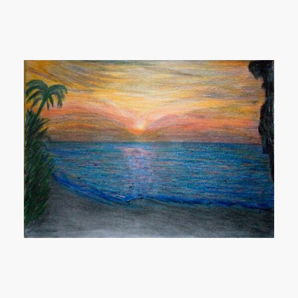 Item preview, Fading Sunlit Ocean designed and sold by ColsamArtWork.