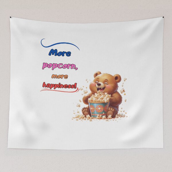 Item preview, More popcorn, more happiness! designed and sold by ChibiLOL.