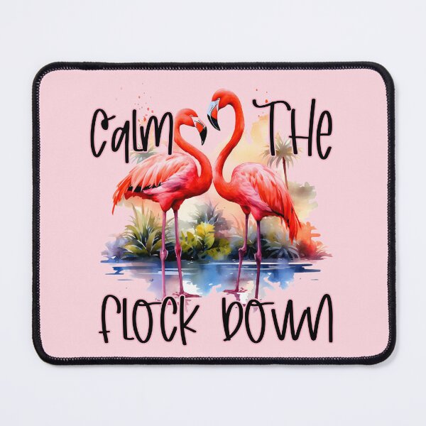 Item preview, Calm The Flock Down – Funny Flamingo Watercolor Design designed and sold by Aredbox.