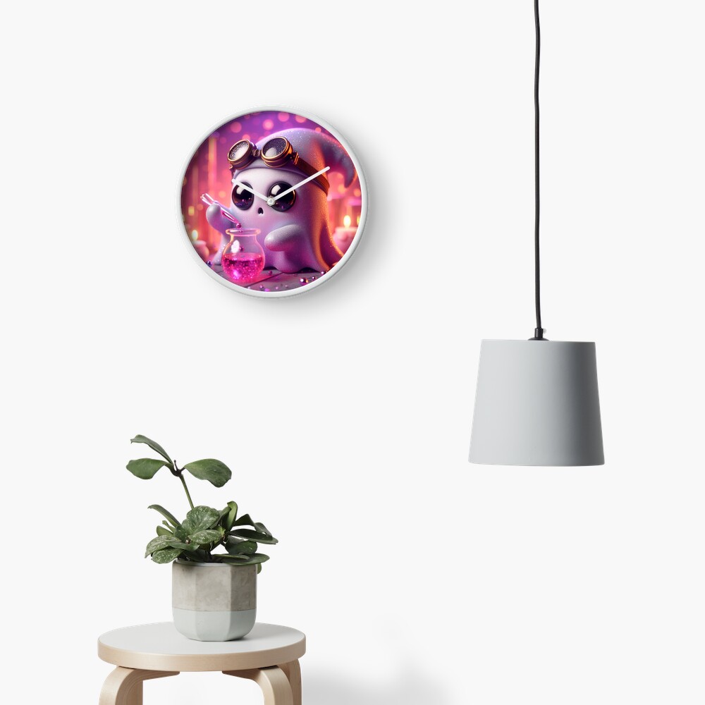 Item preview, Clock designed and sold by NaughtyNiceArt.